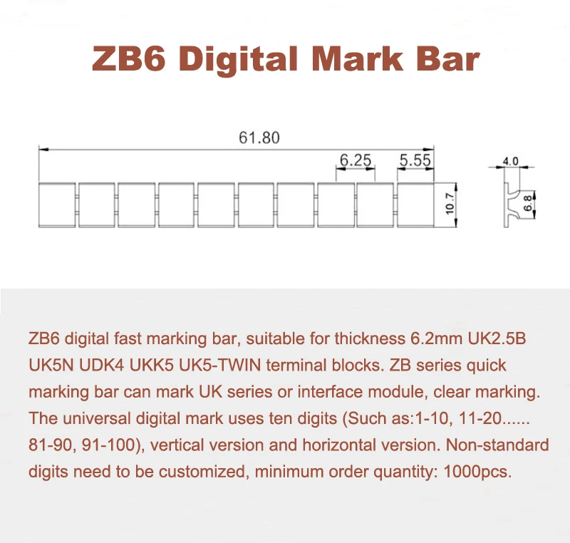 ZB6 digital pitch 6.2mm