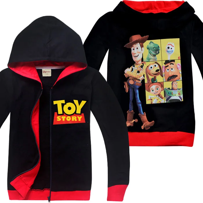 Toy story/4 детские осенние флисовые куртки для мальчиков; одежда с капюшоном; теплая верхняя одежда; тонкие пальто с капюшоном для маленьких детей