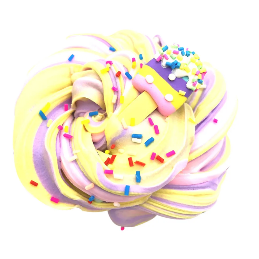 Simulation Ice Cream Mixed Color Slime Scented Stress Reliever Kids Clay Toys reduced pressure mud Children