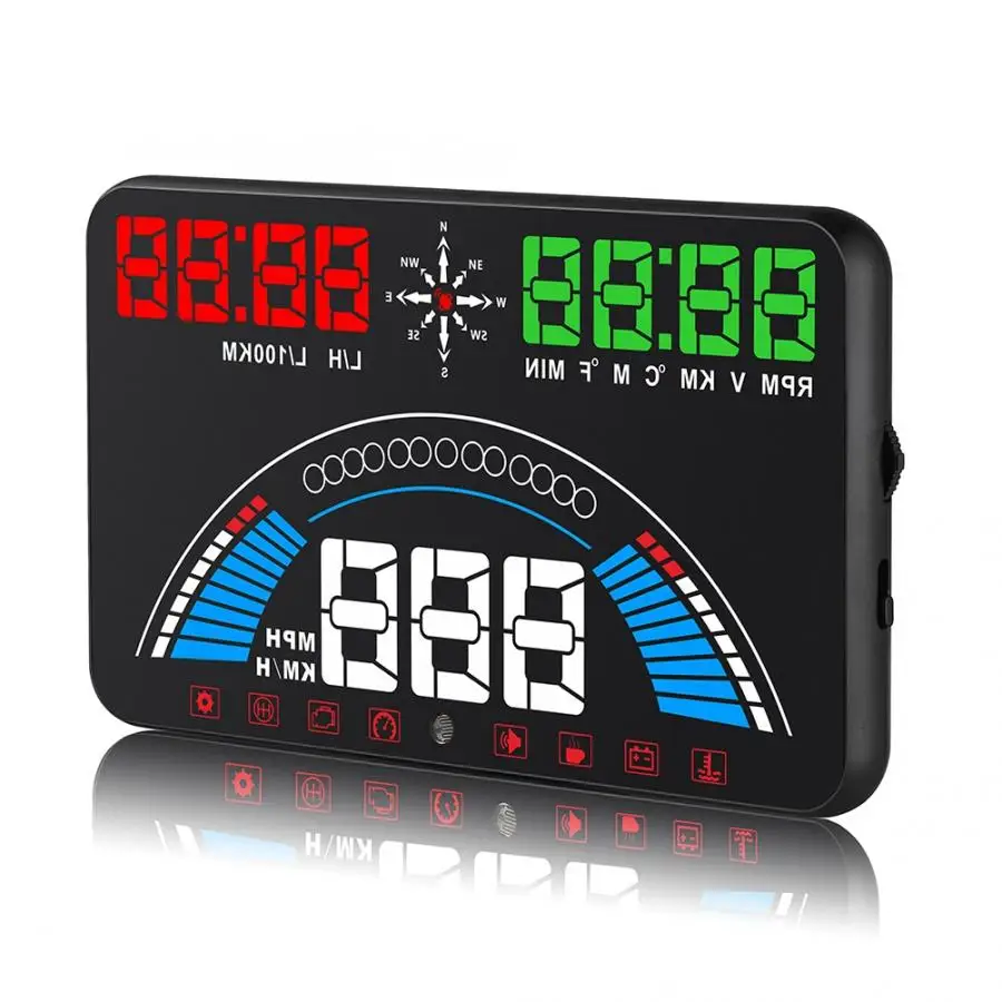 Дисплей с головкой S7 5.8in Универсальный Автомобильный HUD OBD2+ gps система дисплей проектор Автомобильный дисплей