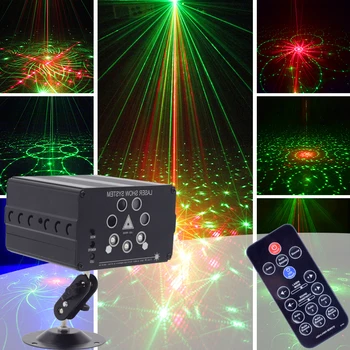 

120 patterns stage lighting effect sound activated 7 beam Laser Projector Stage for wedding DJ dance home party disco club