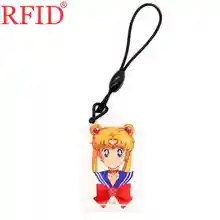 ID 125khz EM4305 EM4205 перезаписываемая RFID карта брелок с клеем комический узор брелоки жетон тег карта контроля доступа