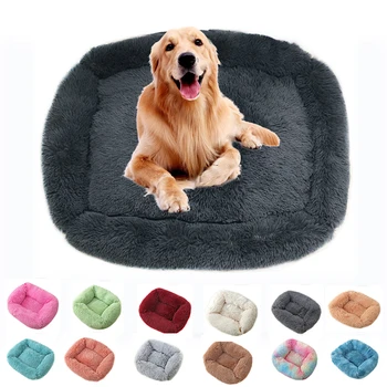 

Pet Dog Bed Super Soft Cat Bed Plush Dog Mat For Small Large Dogs Cats House Winter Warm Sleeping Pet Cushion Dog accessories