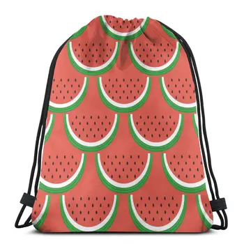 

Fashion Unisex Men Women Bag Cute Watermelon Outdoor Fitness Drawstring Beam Mouth Backpack Travel Backpack for Teenage