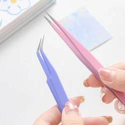 1 Piece Stainless Steel Candy Macaron Color Precision Tweezer for Journal Scrapbooking Stickers DIY Tool