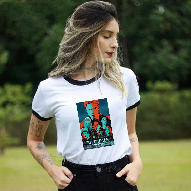 9 Ривердейл Для женщин Графический Футболка ривердейл Футболка "South Side serpents" женский футболка Тупоголовым Мода Harajuku Футболки размера плюс - Цвет: 9