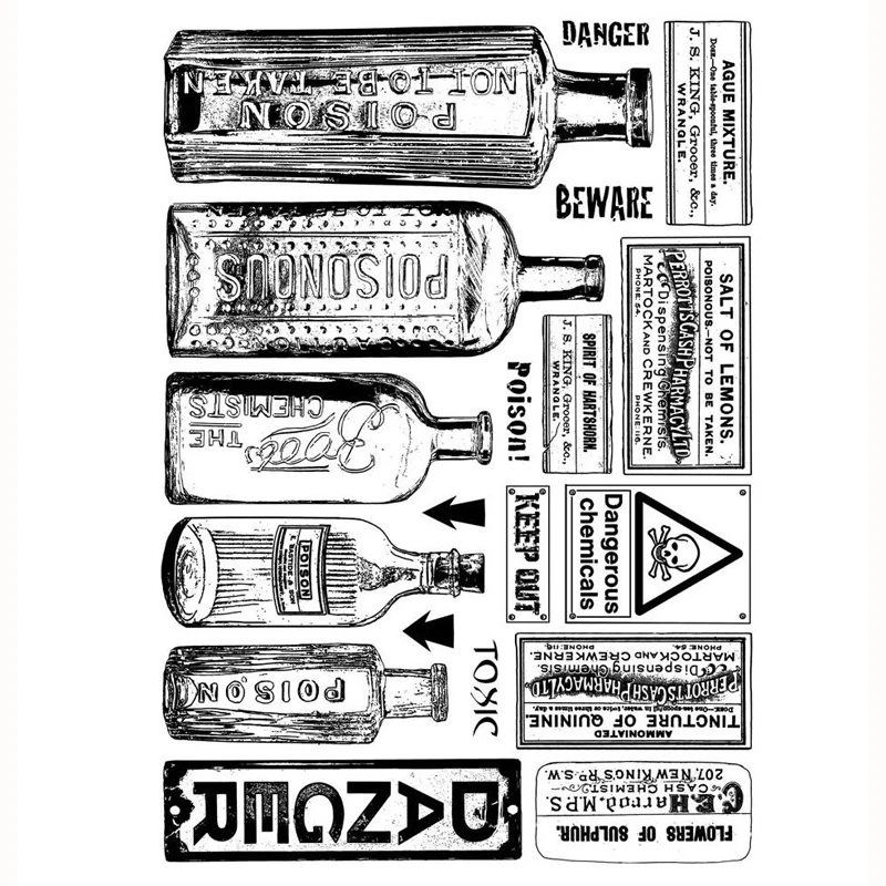 Clear Stamps for Scrapbook Paper Craft Vintage Tickets and Postmarks