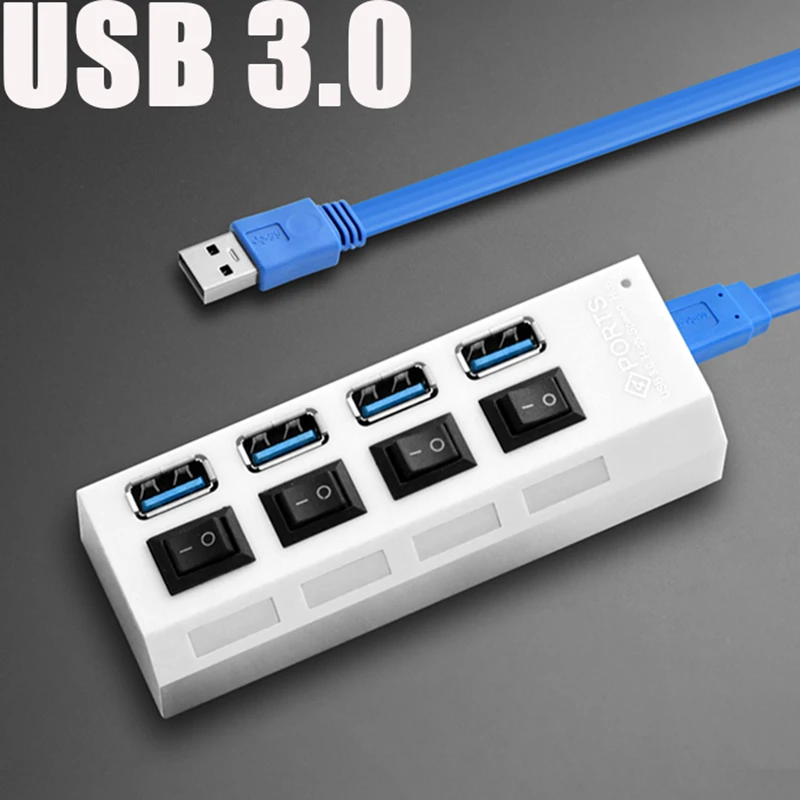 USB 3,0 концентратор 2,0 концентратор Мульти USB разветвитель 4/7 порт расширитель несколько USB 3 Hab USB3.0 концентратор с переключателем для ПК