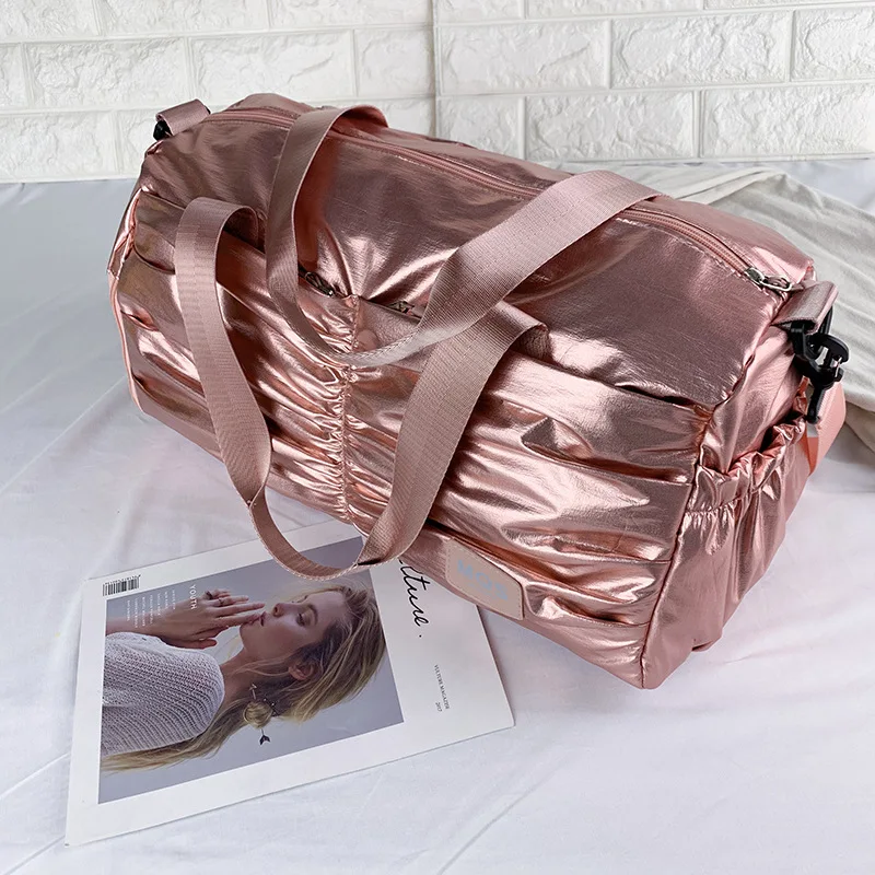 

New temperament travel bag women's leisure travel shoulder bag large capacity portable fitness bag