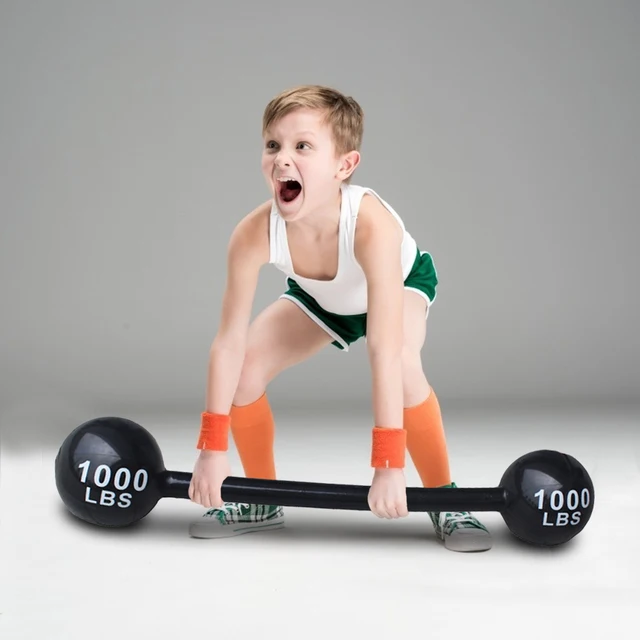 Parent-Child Interactive Sports Toy Kid Inflatable Barbell Fitness Dumbbell Toys Barbell Baby Kids Fitness Cosplay 4