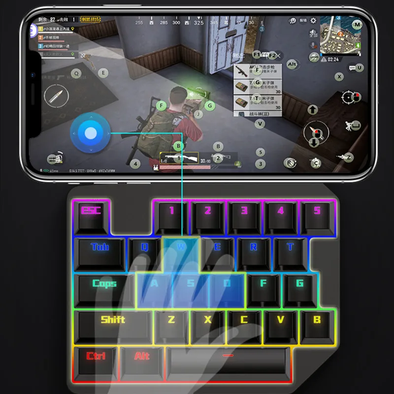 Mobile Game Keyboard and Mouse Adapter, USB Mobile Game Controller