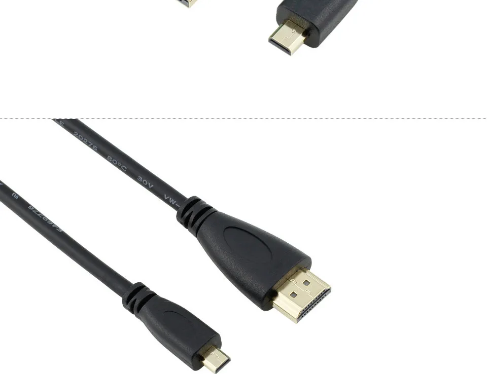 Micro HDMI к HDMI папа-папа адаптер конвертер кабель 1080P Full HD V1.4 Micro HDMI(тип D) к HDMI(тип A) кабель