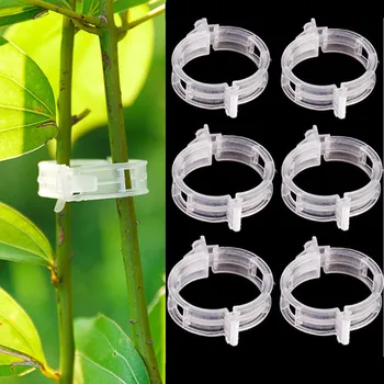 

50pcs Reusable Plastic Plant Support Clips clamps For Plants Hanging Vine Garden Greenhouse Vegetables Tomatoes Clips