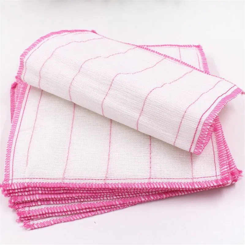 

5 layer 28*28 wood fiber dish towel non-stick oil quilted rag scouring cloth cloth Yiwu daily department store wholesale