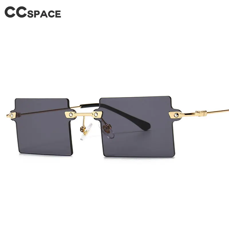 46552 Квадратные Солнцезащитные очки без оправы в стиле стимпанк с защитой от