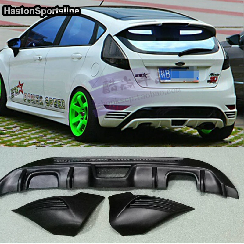 Fiesta MK7 ST стиль ABS диффузор губа на задний бампер передник сплиттер для Ford 2008 2012|rear