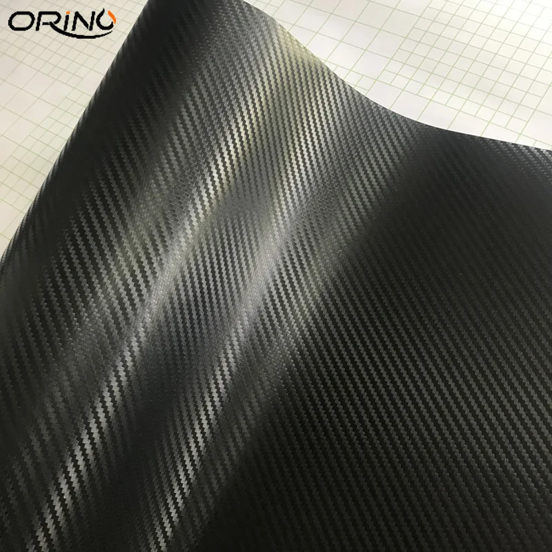 Black 3D Carbon Fiber Vinyl Wrap Sticker-5