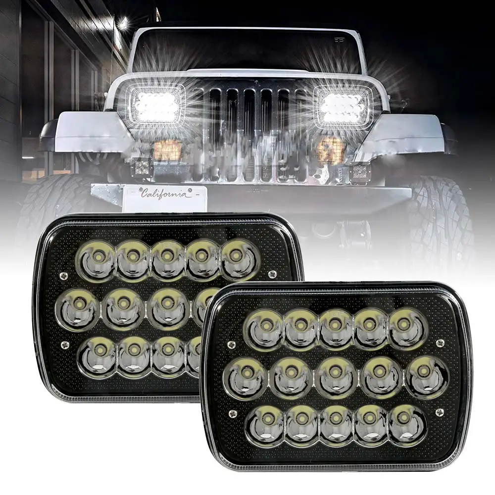 2 шт. светодиодный ные фары для джипа Cherokee XJ 45 Вт|Фара авто в сборе| |