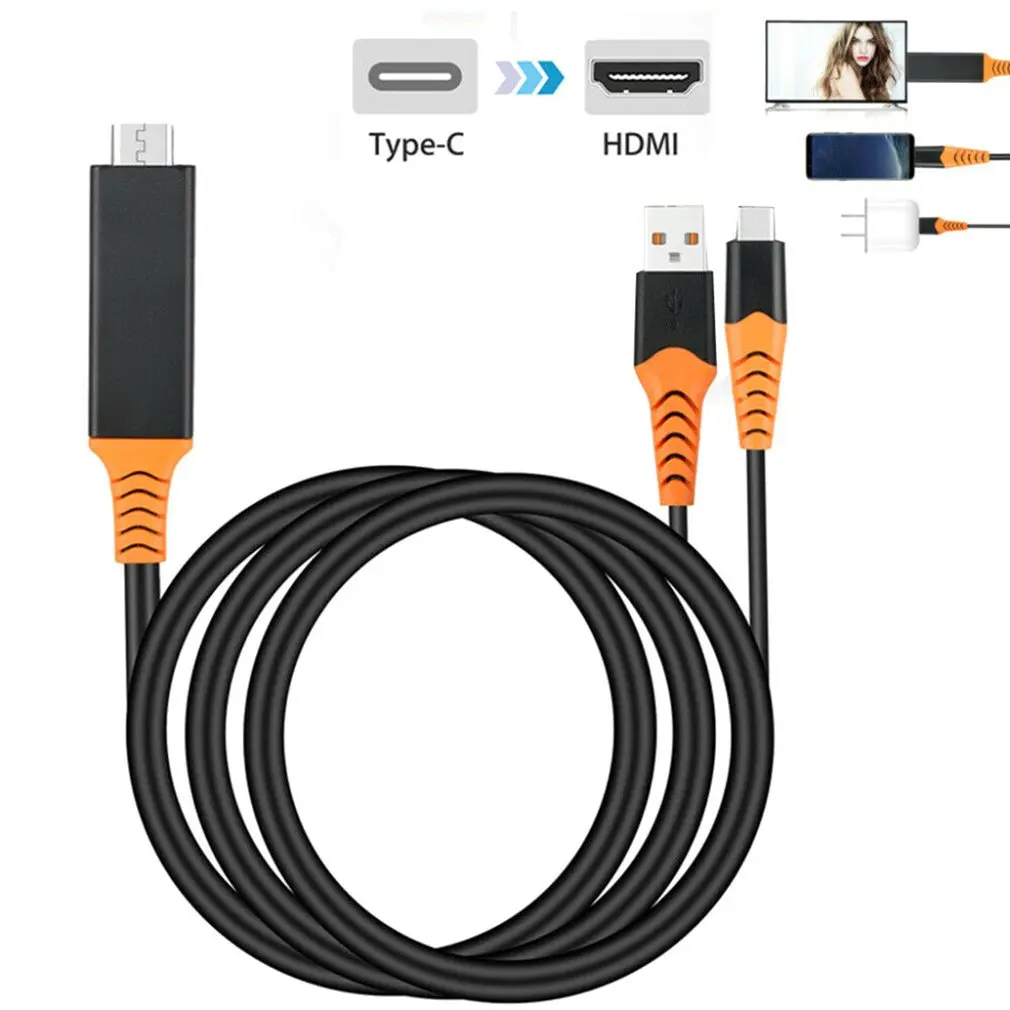 Usb type C к HDMI кабель телефон к HDMI ТВ зеркальное отображение 4 к 60 Гц Совместимость для samsung для MacBook Micro usb type C