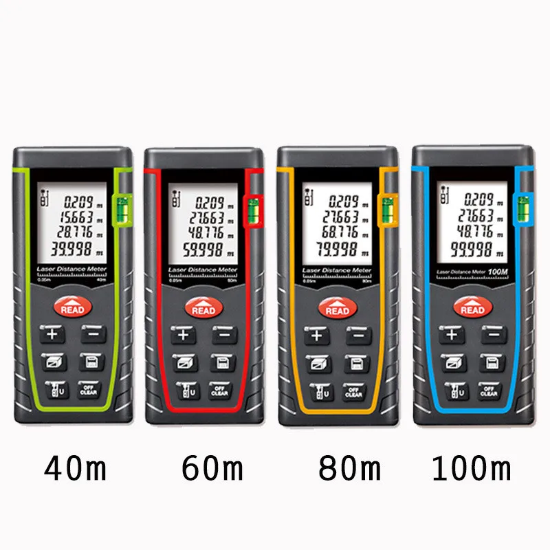 Portable Digital Laser Distance Meter 40M 60M 80M 100M Laser Rangefinder Laser Tape Range Finder Tape Distance Measurer Portable Digital Laser Distance Meter 40M 60M 80M 100M Laser Rangefinder Laser Tape Range Finder Tape Distance Measurer