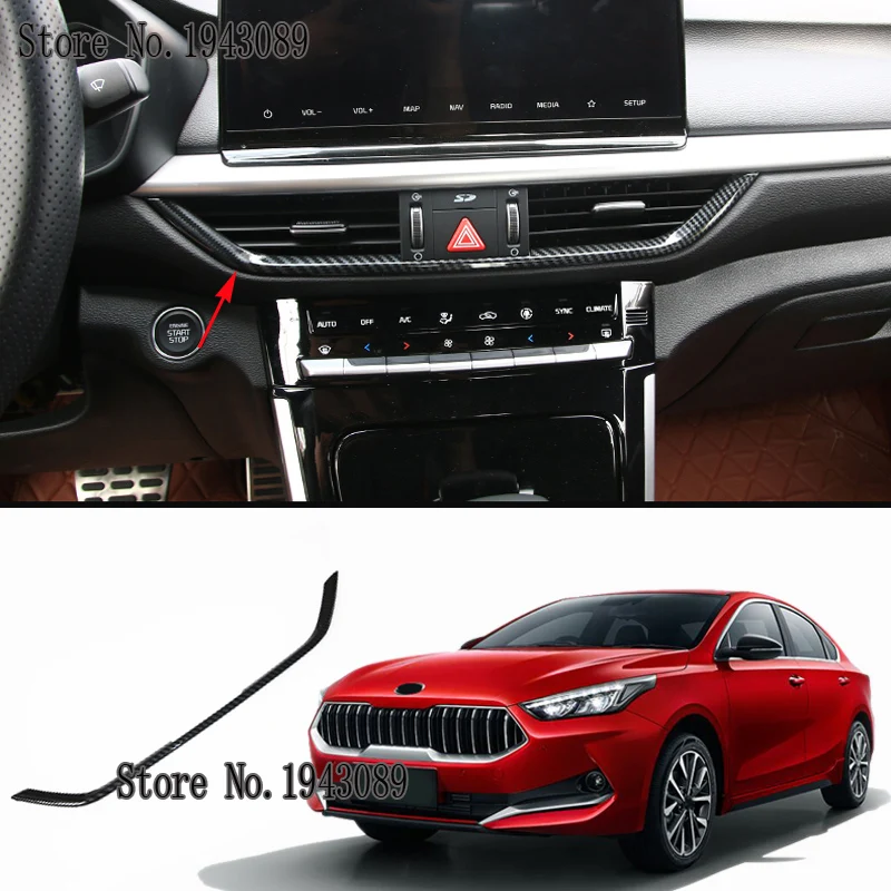 

Car Console Navigation Panel Air Cover Trim Sticker Gear Strips For Kia Cerato New generation K3 2019 Interior Accessories