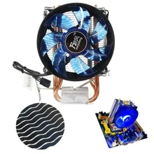 3Pin мощность светодиодный вентилятор процессора сердцевина радиатора светодиодный для процессора, тихий вентилятор охлаждения Радиатор для Intel Socket LGA1156/1155/775 AMD AM3 12V 0.23A