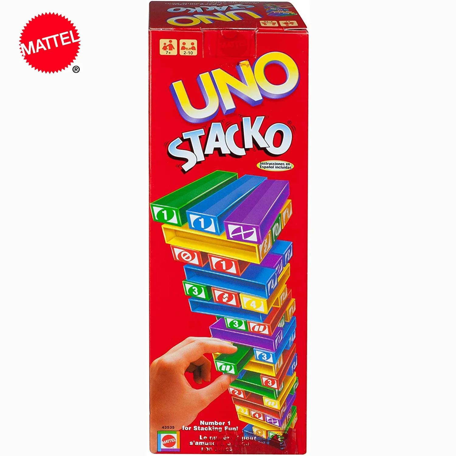 Лидер продаж пазлы Mattel UNO Stacko семейные забавные развлекательные настольные игры