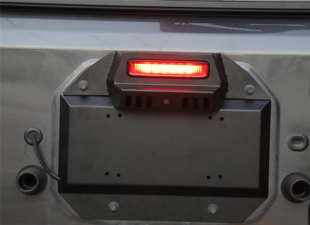 Для Jeep Wrangler JL Автомобильная крышка багажника выхлопного номерного знака внешние аксессуары для автомобиля железный черный Автомобильный Стайлинг для Jeep