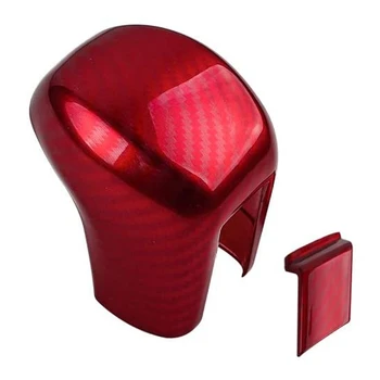 

Gear Shifting Knob Cover ABS Red Carbon Fiber Change Lever Trim for Honda Civic Sedan 2020 2019 2018 2017 2016