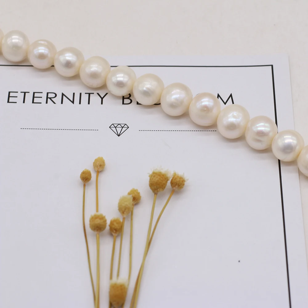 Natural Freshwater Real Pearl Beads White Round Loose Spacer Pearls For Jewelry Making DIY Charm Bracelet Necklace Accessories