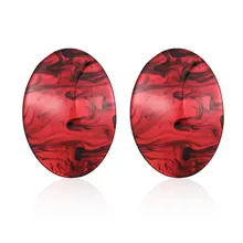 Богемные большие овальные серьги-гвоздики с эпоксидной смолой для женщин акриловый черепаховый ацетат преувеличенная серьга темперамент этнические ювелирные изделия подарок