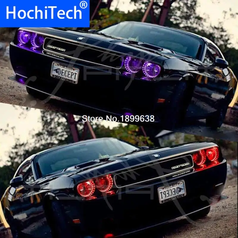 Для Dodge Challenger 2008 2009 2010 2011 2012 2013 2014 RGB светодиодный фар колец halo ангел демон глаза с