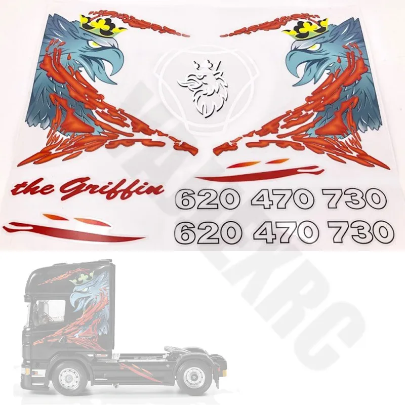 Наклейка на корпус для Tamiya 1/14 Scale RC Scania R470 R620|Детали и аксессуары| |