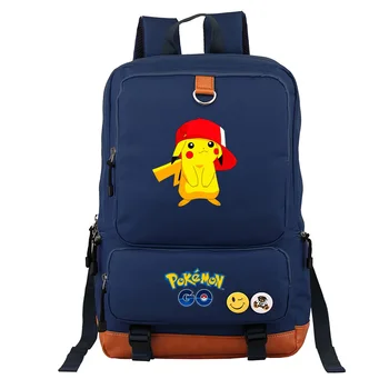 

Pokemon Unisex Backpack Collage Bag Pikachu Backpacks For Girls Boys Plecak Casual Bags Unisex Mochila Bagpack