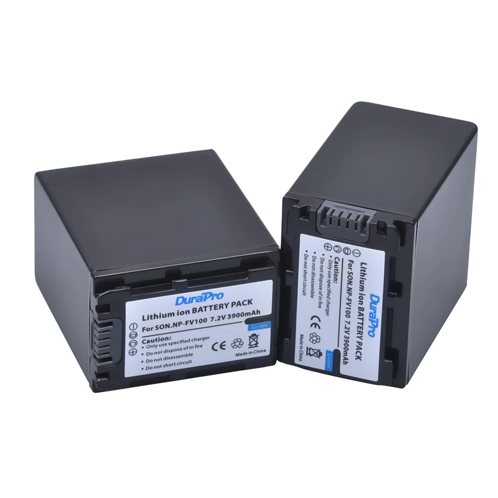 Bateria e Carregador para Sony Np-fv100 np Fv30 Fv50 Fv60 Fv70 Pxw Z90 X70 Nex-vg30e Hxr Nx70 Nx80 Mc80 3900mah - Image 2
