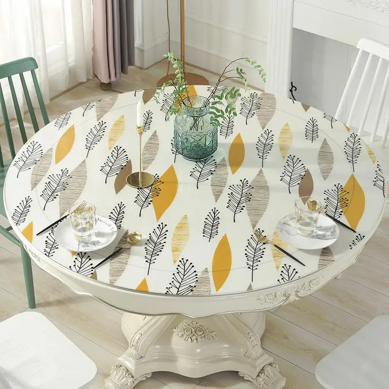 Свадебная Водонепроницаемая круглая скатерть Tischdecke из ПВХ скатерть|soft glass|table cloth