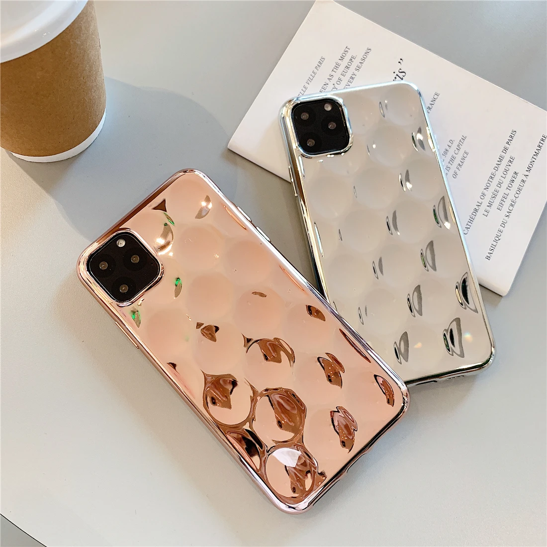 3D Dream Shell покрытие серебро золото фольга Чехол для телефона для iphone XS 11 Pro Max XR X 6 6S 7 8 Plus блестящая Мягкая силиконовая задняя крышка