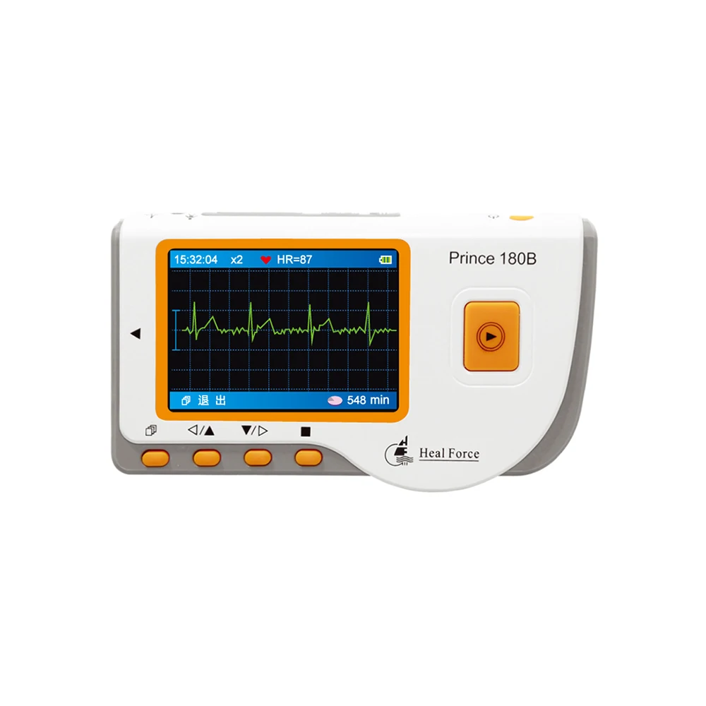 Heal Force Prince-180B медицинский Портативный Легкий ЭКГ монитор машина монитор сердечного ритма с usb-кабелем электрод прокладка провода