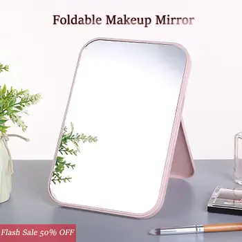 

Folding Makeup Mirror Portable Large Square High Definition Single Side Cosmetic Mirror Easy to Use Simple Beauty Make Up Tools