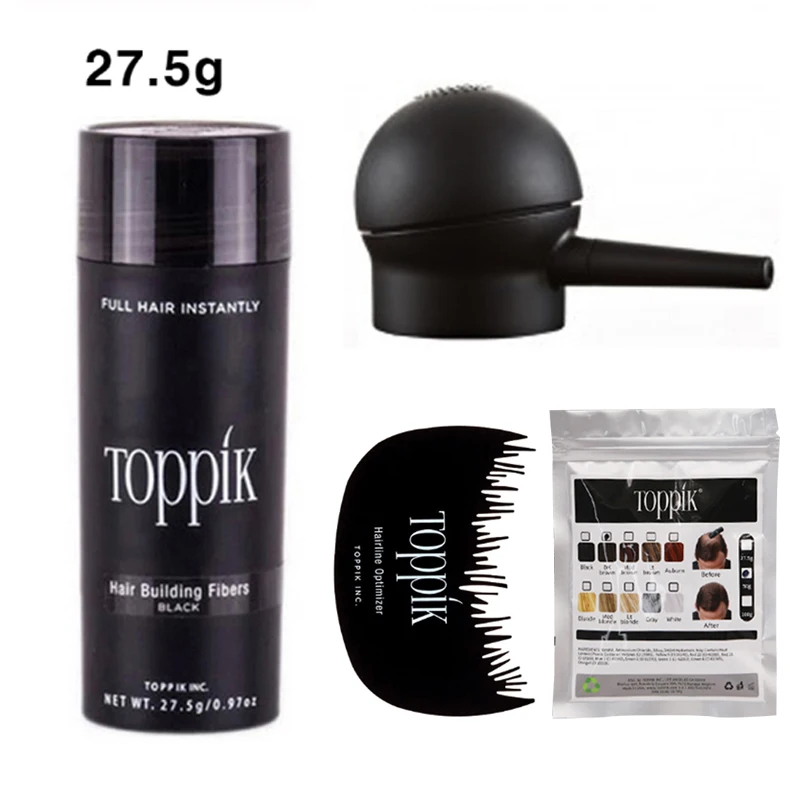 

1 pcs Toppik 50g Bagged hair fiber powder hair fiber Refill bag recharge thick hair Multicolor optional comb