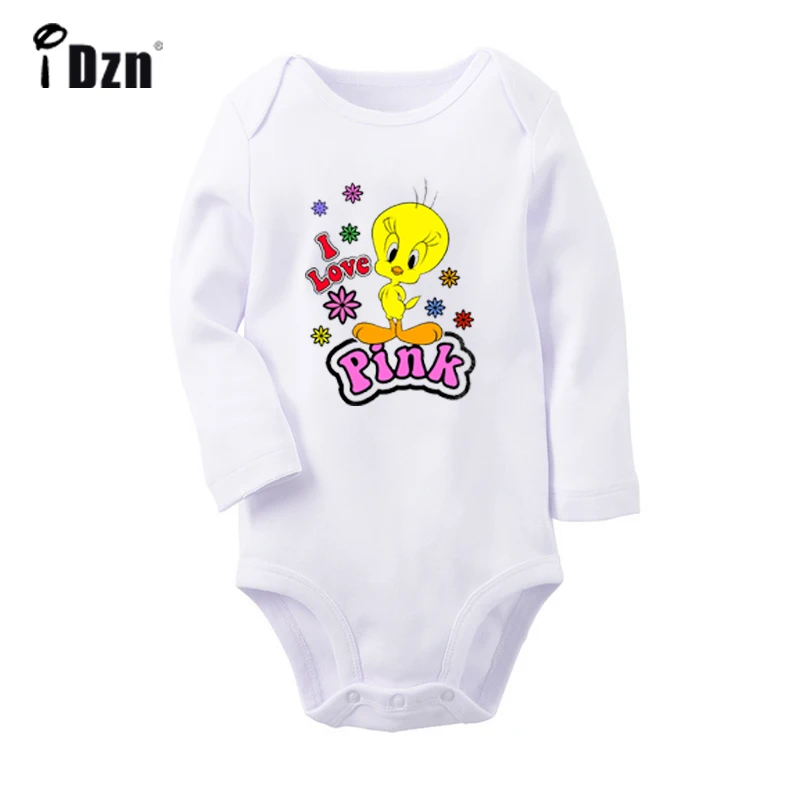 TweetyBird езда с изображением кота Сильвестра Looney ttes Новорожденный ребенок боди малыш с длинным рукавом Комбинезоны Хлопок одежда подарок - Цвет: YbBaby545WC
