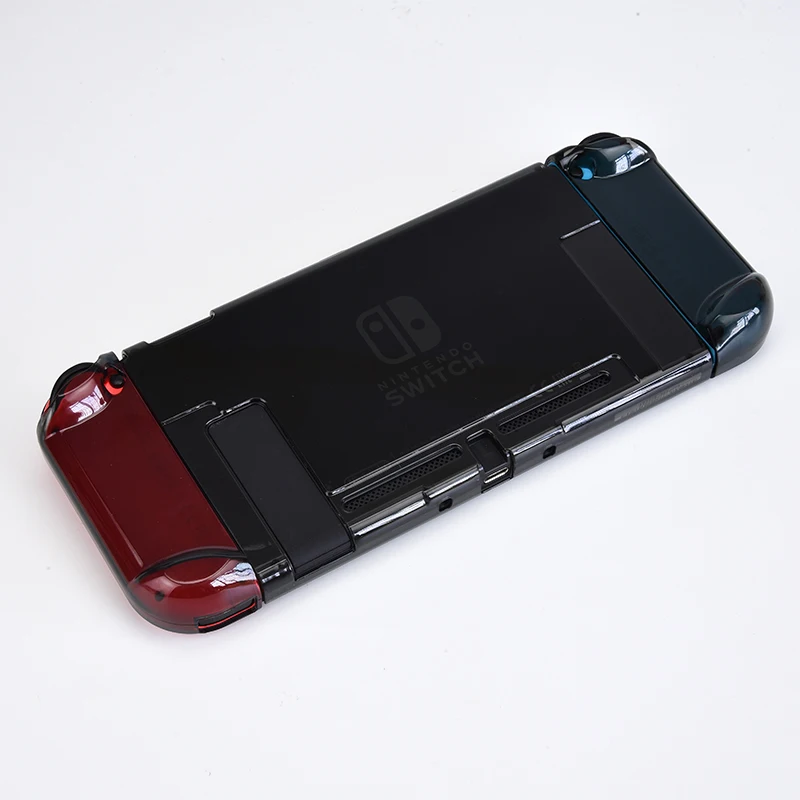 Transparent black Data Frog прозрачный съемный защитный чехол для Nintendo Switch задняя крышка для Nitendo Switch NS NX жесткий чехол - Цвет: Transparent black