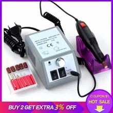 Conjunto eléctrico de manicura profesional accesorio de taladro profesional lima de uñas manicura máquina eléctrica lima de uñas cerámica(China)