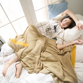 

Cotton Knitted Throw Blanket For Beds Nap Blanket Shawl Boho Living Room Sofa Blanket Air-conditioning Nap Blankets Blanket