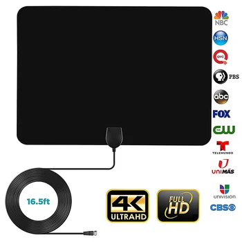 

XYCING Amplified HD TV Antenna, 2020 Upgraded Digital Indoor HDTV Antenna Up to 120 Mile Range, 4K HD Television Local Channels