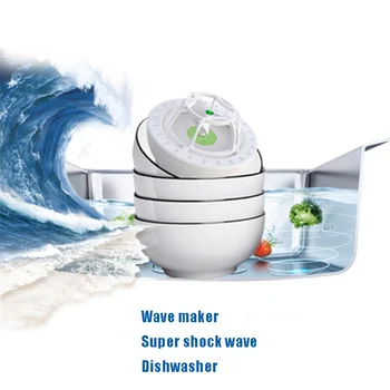 

Portable USB Mini Washing Dishes Machine High Pressure Wave Dishwasher Cleaner XH8Z