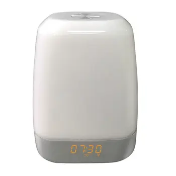 

Small Wake-Up Light Beside Lamp Alarm Clock with Sunrise Simulation Rechargeable Touch Sensor Multicolor Dimmable Night Light