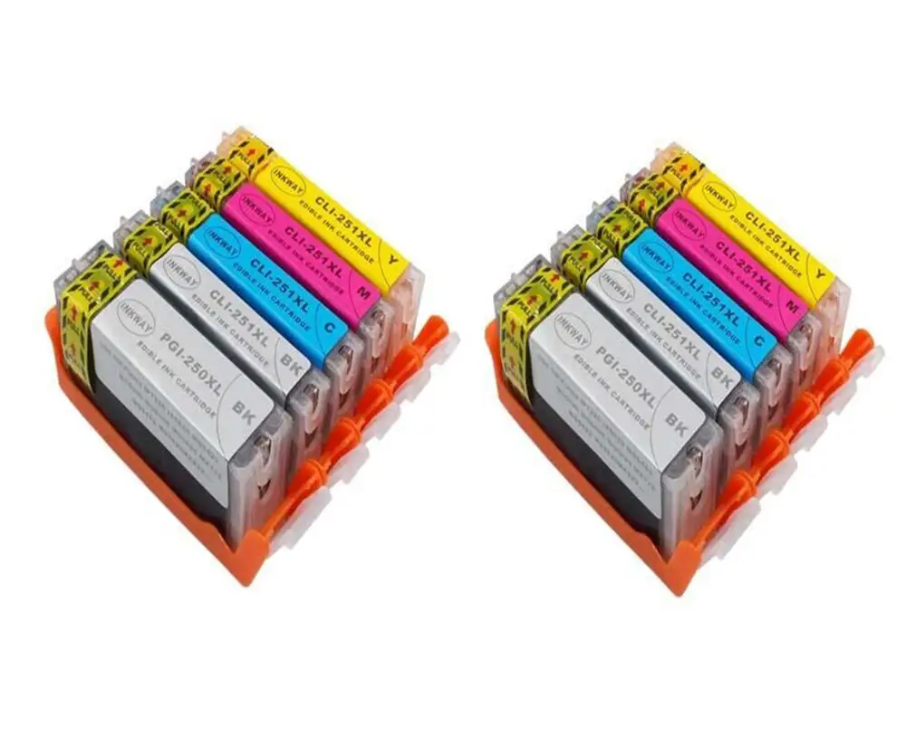 10PK PGI-250/CLI-251 совместимые lnk картриджи для PIXMA iP7220 MG5420 MG5422 MG6320 MX722 MX922 принтера |