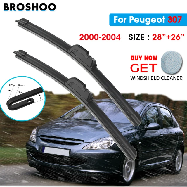 Auto Wischer Klinge Für Peugeot 307 28 + 26 2000-2004 Auto Windschutz  Scheibenwischer Klingen Fenster waschen Fit U Haken Arm - AliExpress