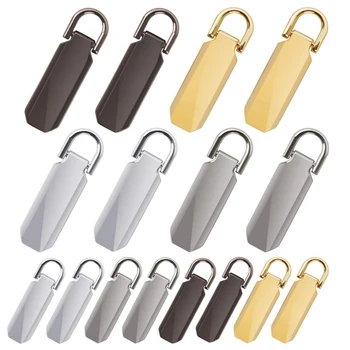 

16 Pieces Zipper Pull Luggage Heavy Duty Zipper Tab Pull Replacement Zipper Fixer for Clothes, Suitcase, Luggage, Backpack, DIY